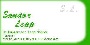 sandor lepp business card
