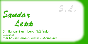 sandor lepp business card